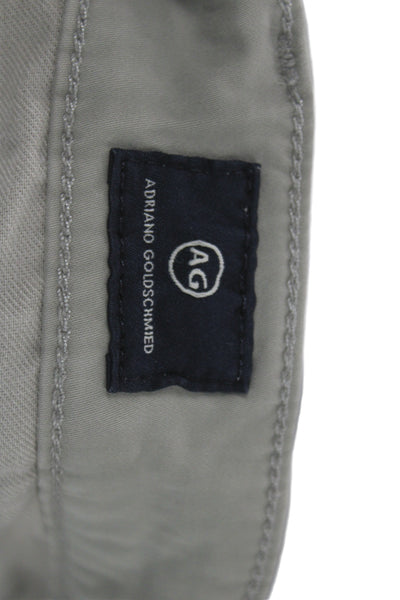 AG Adriano Goldschmied Mens Chino Shorts Gray Cotton Size 32