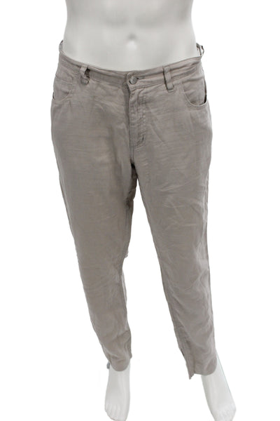Michael Kors Mens Beige Linen Chino Pants Button Closure Size 34