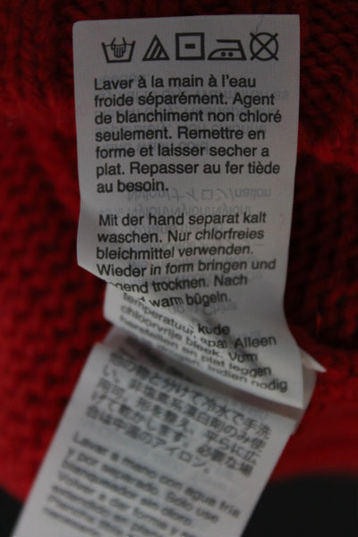 J Crew Women Pullover Merino Wool Fair Isle Crew Neck Red Size XS