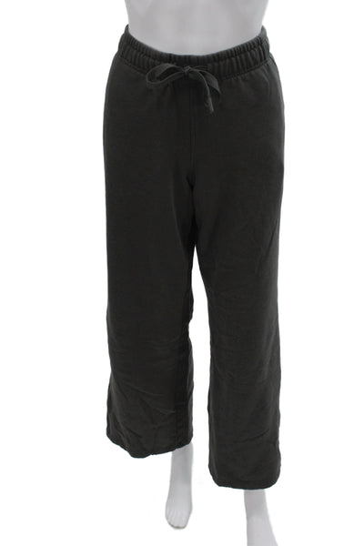 Marine Layer Women Sweatpants Black Drawstring 80% Cotton Inseam 30 Size S