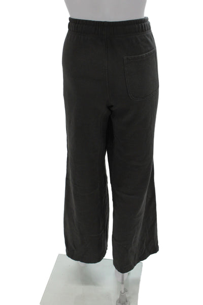 Marine Layer Women Sweatpants Black Drawstring 80% Cotton Inseam 30 Size S