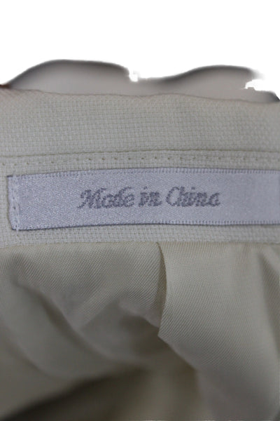 Lauren Ralph Lauren Mens Blazer Ivory Button Solid Size 40