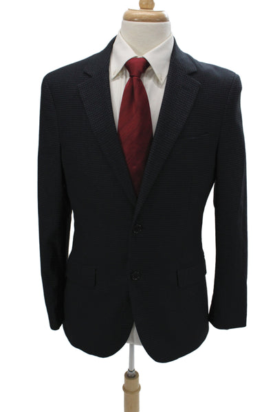 Tailorbyrd Mens Blazer Black Check Button 75% Polyester Size 38