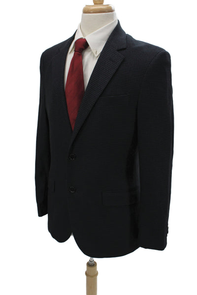 Tailorbyrd Mens Blazer Black Check Button 75% Polyester Size 38