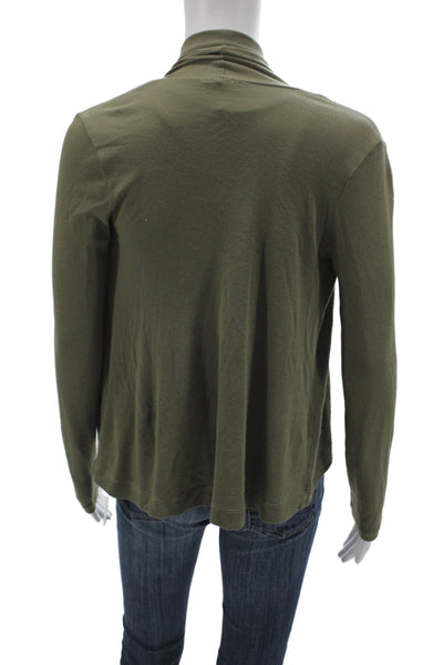 Splendid Women Green V-Neck Cardigan Pima Cotton Long Sleeve Size XS