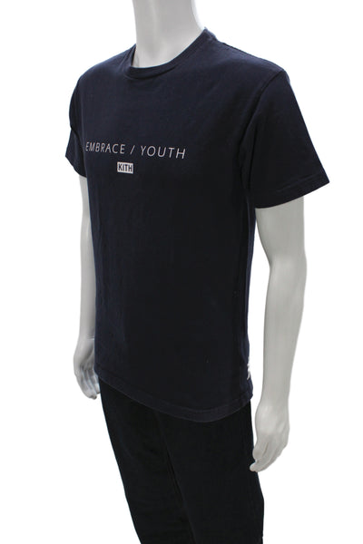 Kith Mens Basic Graphic T-Shirt Blue 100% Cotton Short Sleeve Streetwear Size S