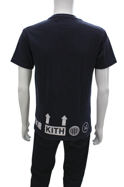 Kith Mens Basic Graphic T-Shirt Blue 100% Cotton Short Sleeve Streetwear Size S