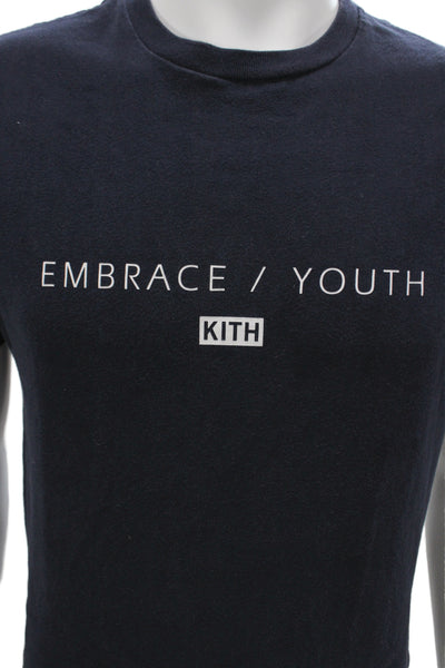 Kith Mens Basic Graphic T-Shirt Blue 100% Cotton Short Sleeve Streetwear Size S