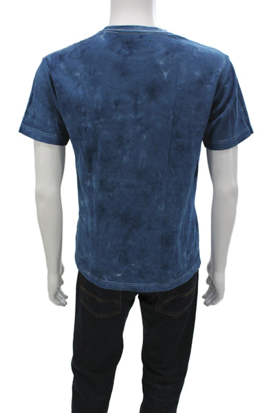 Kith Mens Tie Dye Blue Graphic Cotton Crew Neck Short Sleeve T-Shirt Size S