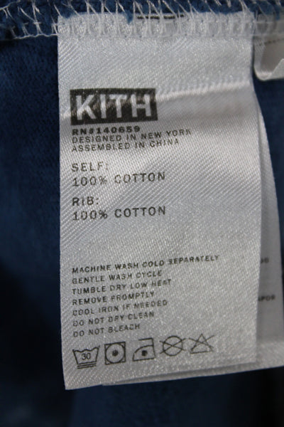 Kith Mens Tie Dye Blue Graphic Cotton Crew Neck Short Sleeve T-Shirt Size S