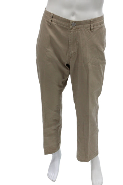 Bonobos Mens Chino Pants Beige 100% Cotton Button Inseam 30 Size 35