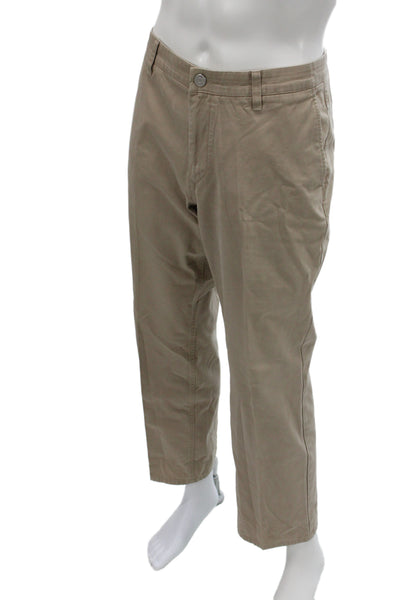 Bonobos Mens Chino Pants Beige 100% Cotton Button Inseam 30 Size 35