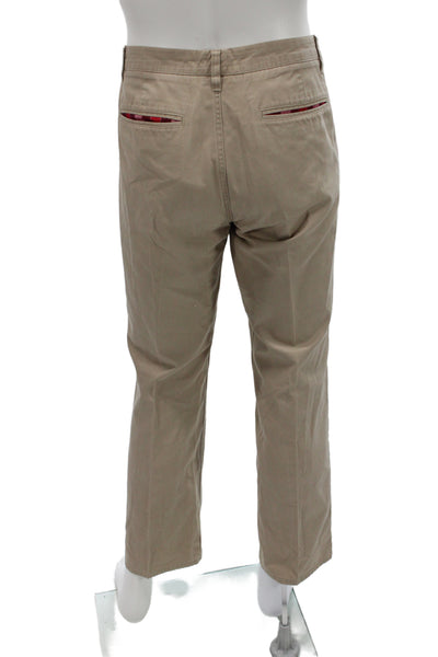 Bonobos Mens Chino Pants Beige 100% Cotton Button Inseam 30 Size 35