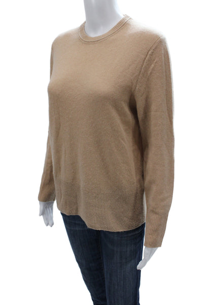 Equipment Femme Women Beige 100% Cashmere Crew Neck Pullover Long Sleeve Size S
