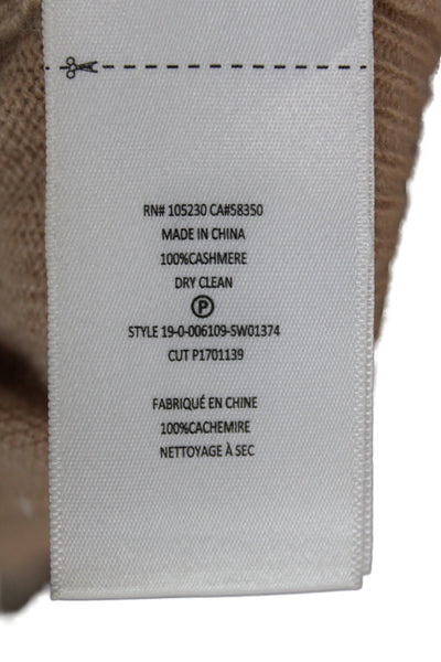 Equipment Femme Women Beige 100% Cashmere Crew Neck Pullover Long Sleeve Size S