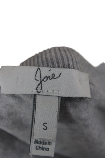 Joie Womens Gray Cotton Pullover Sweater Crew Neck Long Sleeve Size S