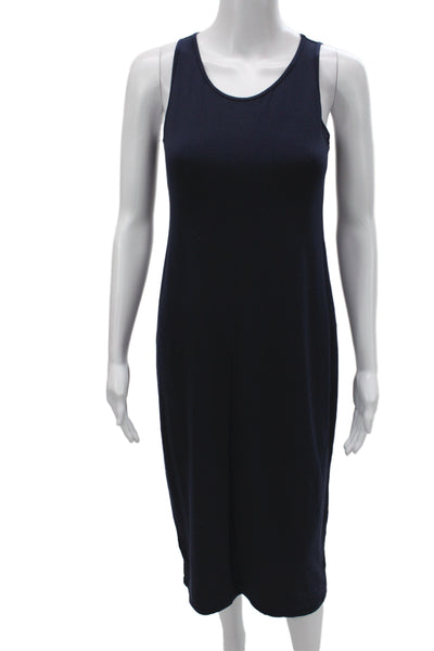 Eileen Fisher Women Blue Tank Dress Sleeveless Scoop Neck Midi Size PP