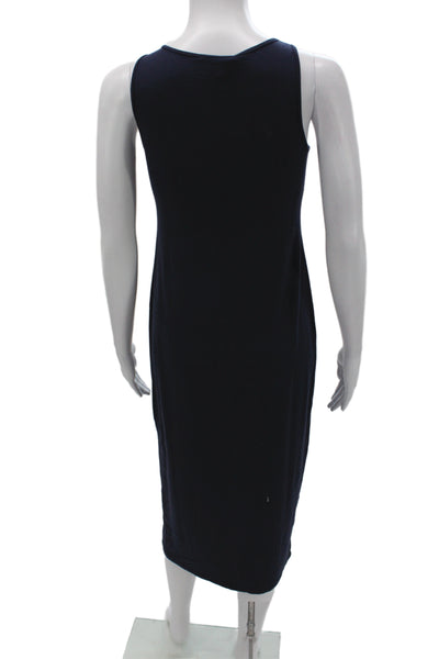Eileen Fisher Women Blue Tank Dress Sleeveless Scoop Neck Midi Size PP