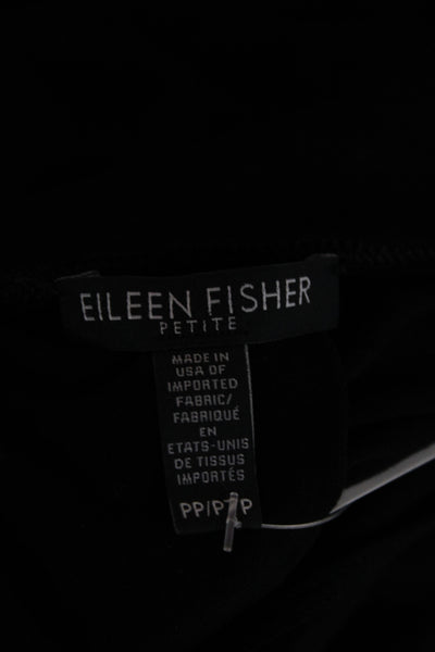 Eileen Fisher Women Tank Dress Black Viscose Scoop Neck Sleeveless Size PP