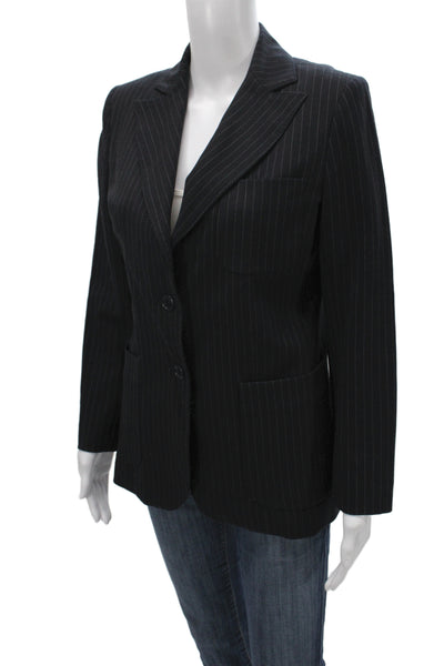 Paul & Joe Womens Polyester Blend Striped Blazer Black Size 38