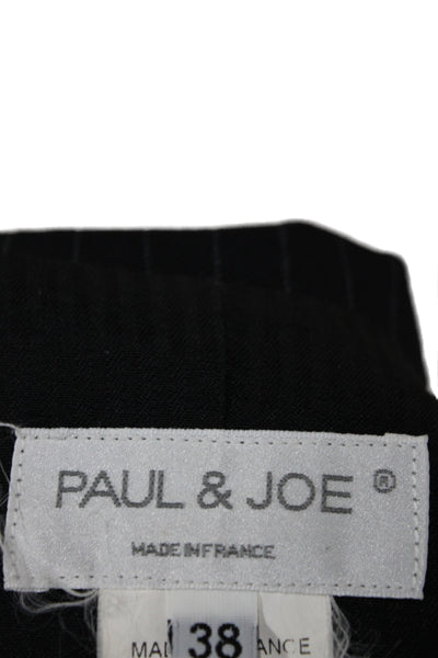 Paul & Joe Womens Polyester Blend Striped Blazer Black Size 38