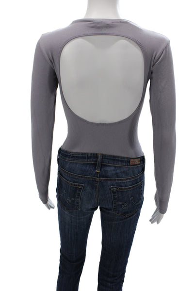 Zara Womens Gray Mock Neck One Piece Bodysuit Sleeveless Size XS