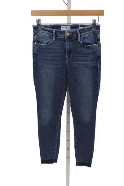 Frame Denim Women Ankle Mid Rise Blue Jeans 28 Inseam Size 26