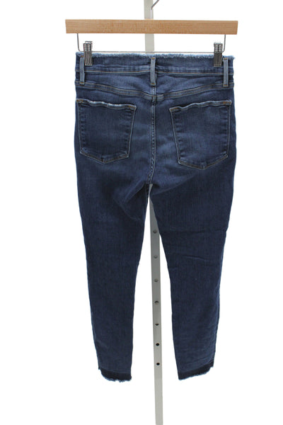 Frame Denim Women Ankle Mid Rise Blue Jeans 28 Inseam Size 26