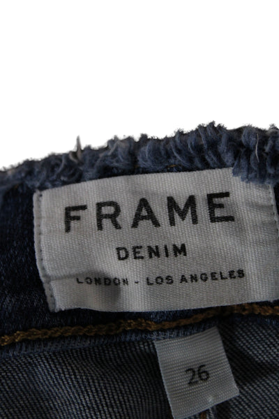 Frame Denim Women Ankle Mid Rise Blue Jeans 28 Inseam Size 26