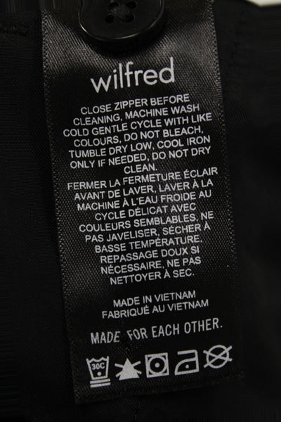 Wilfred Women Dress Pants Black Polyester Button Closure Size 0