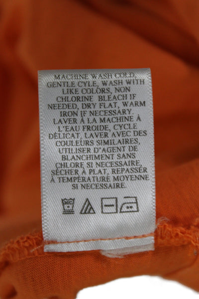 ALC Women Cropped Cotton Orange Crew Neck Short Sleeve T-Shirt Size M