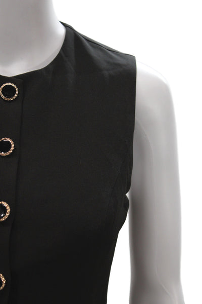 SNDYS. Womens Vest Black Round Neck Polyester Size XS