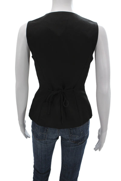SNDYS. Womens Vest Black Round Neck Polyester Size XS