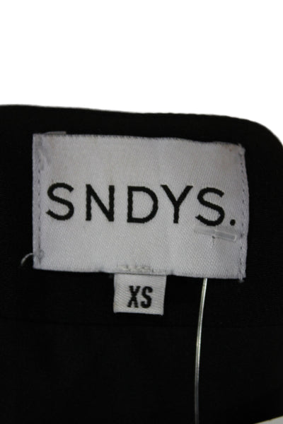 SNDYS. Womens Vest Black Round Neck Polyester Size XS