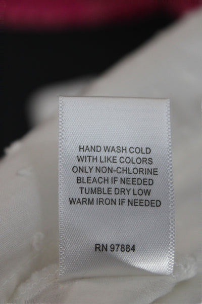 Tart Womens Basic White V-Neck Cotton Sleeveless Blouse Size M