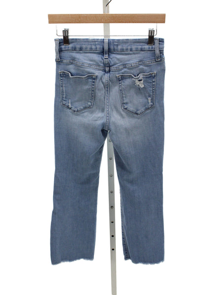 Joes Womens Cropped Distressed Blue Cotton Jeans Size 26