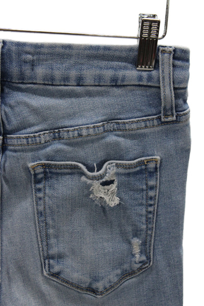 Joes Womens Cropped Distressed Blue Cotton Jeans Size 26