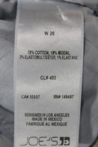 Joes Womens Cropped Distressed Blue Cotton Jeans Size 26