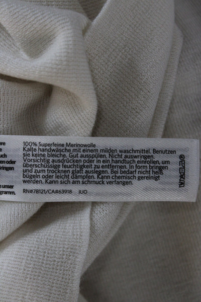 Eileen Fisher Women Pullover Ivory Merino Wool Sleeveless Size M