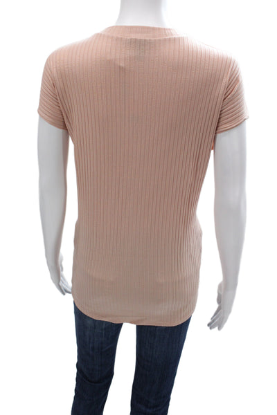 Eileen Fisher Women Basic T-Shirt Pink Sleeveless Crew Neck Tencel Size M