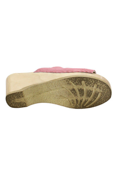 No 6 Womens Slide On Wedge Sandals Pink Size 40 10