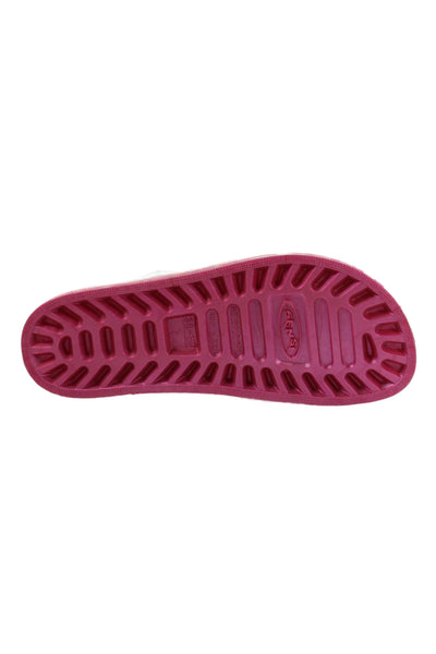 Sensi Womens Logo Rubber Strap Slide Sandals Pink Size 7