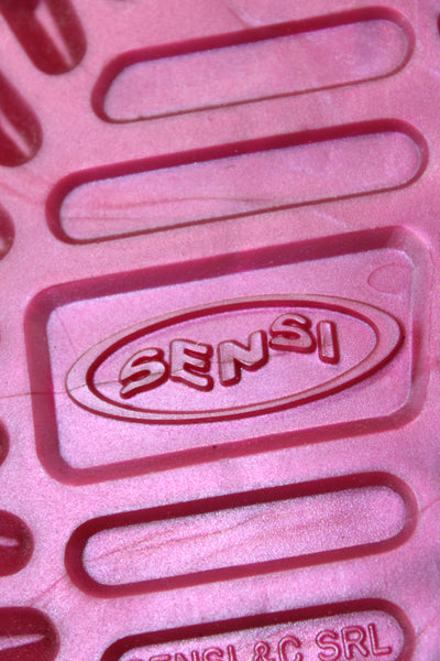 Sensi Womens Logo Rubber Strap Slide Sandals Pink Size 7