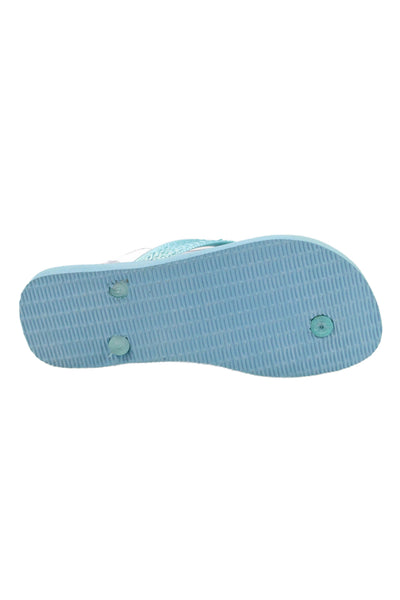 Havaianas Womens Rubber Logo T Strap Beach Sandals Blue Size 4-5