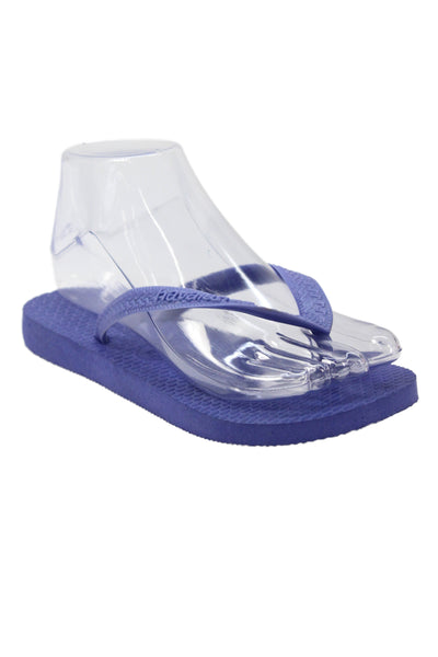 Havaianas Womens Rubber Logo T Strap Beach Sandals Purple Size 4-5