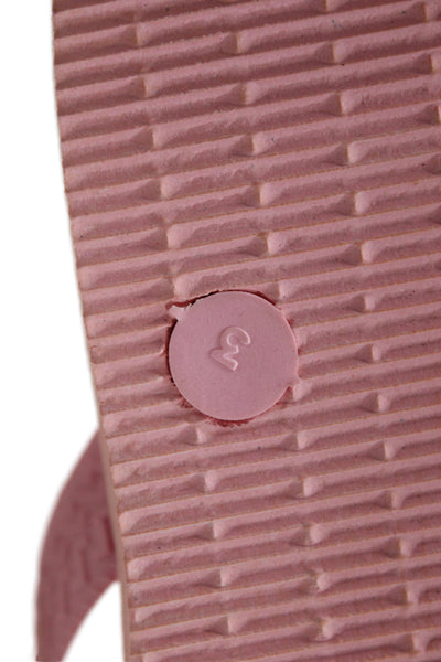 Havaianas Womens Rubber Heart Logo T Strap Beach Sandals Pink Size 4-5