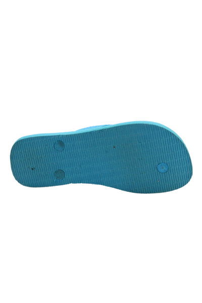 Havaianas Womens Rubber Logo T Strap Sandals Blue Size 4-5