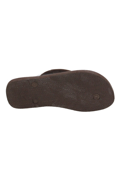 Havaianas Womens Rubber Logo T Strap Beach Sandals Chocolate Size 4-5