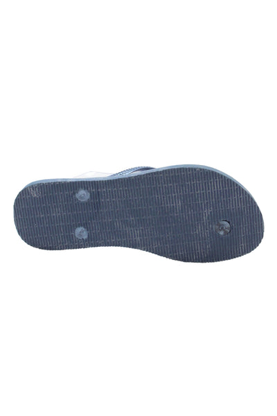 Havaianas Womens Rubber Logo T Strap Beach Sandals Navy Blue Size 4-5