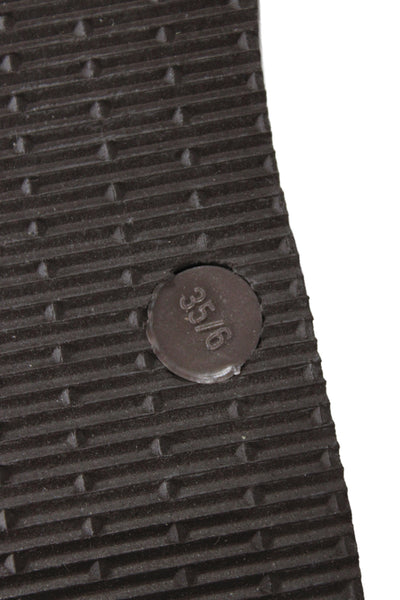 Havaianas Womens Rubber Logo T Strap Beach Sandals Brown Size 4-5